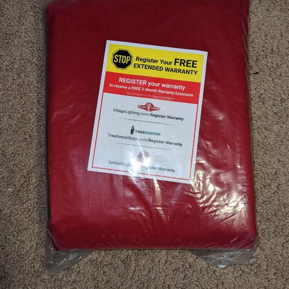 Large Red Wreath Storage Bag - Picture 3 of 3